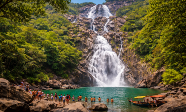 Dudhsagar Waterfalls in vibrant Goa