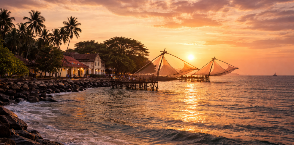 Sunset at Fort Kochi beach