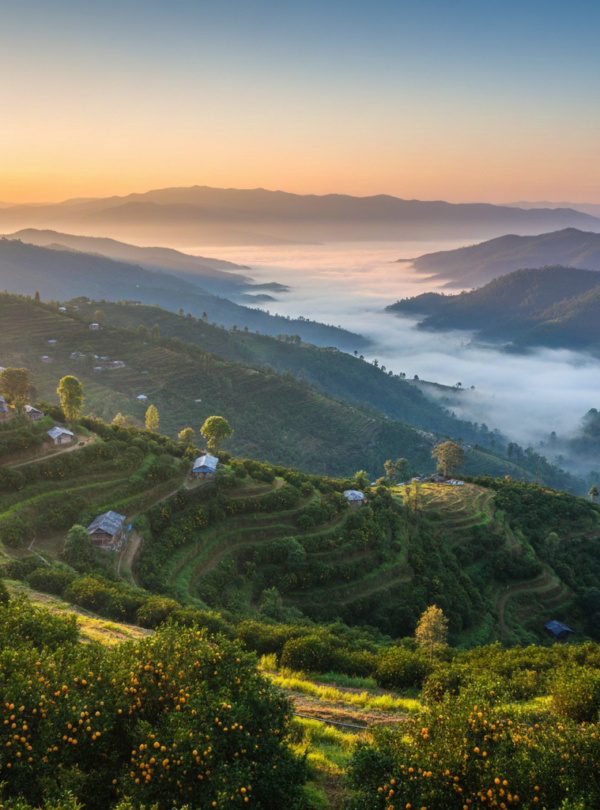 Panoramic view of Jampui Hills