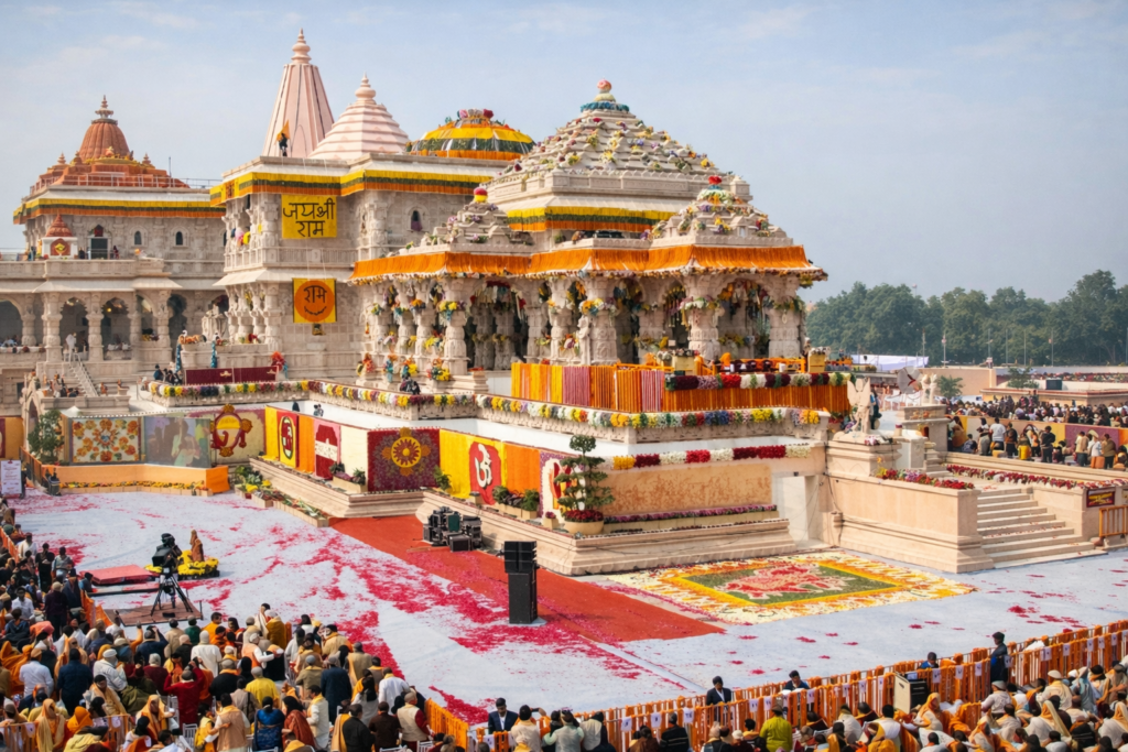 Ram Janmabhoomi Temple celebration in Ayodhya