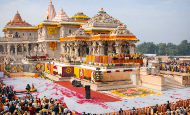 Ram Janmabhoomi Temple celebration in Ayodhya