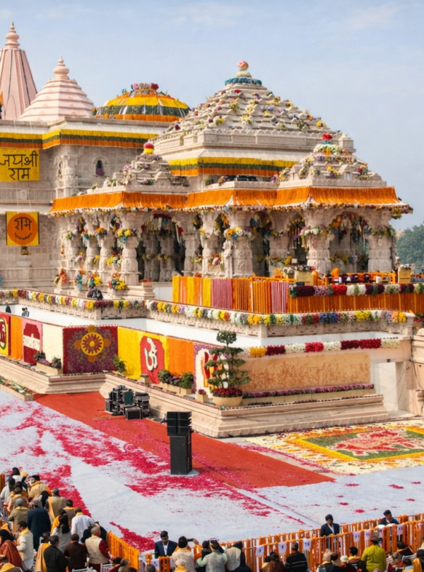 Ram Janmabhoomi Temple celebration in Ayodhya