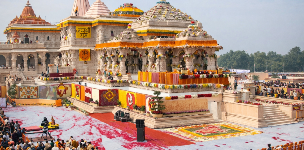 Ram Janmabhoomi Temple celebration in Ayodhya